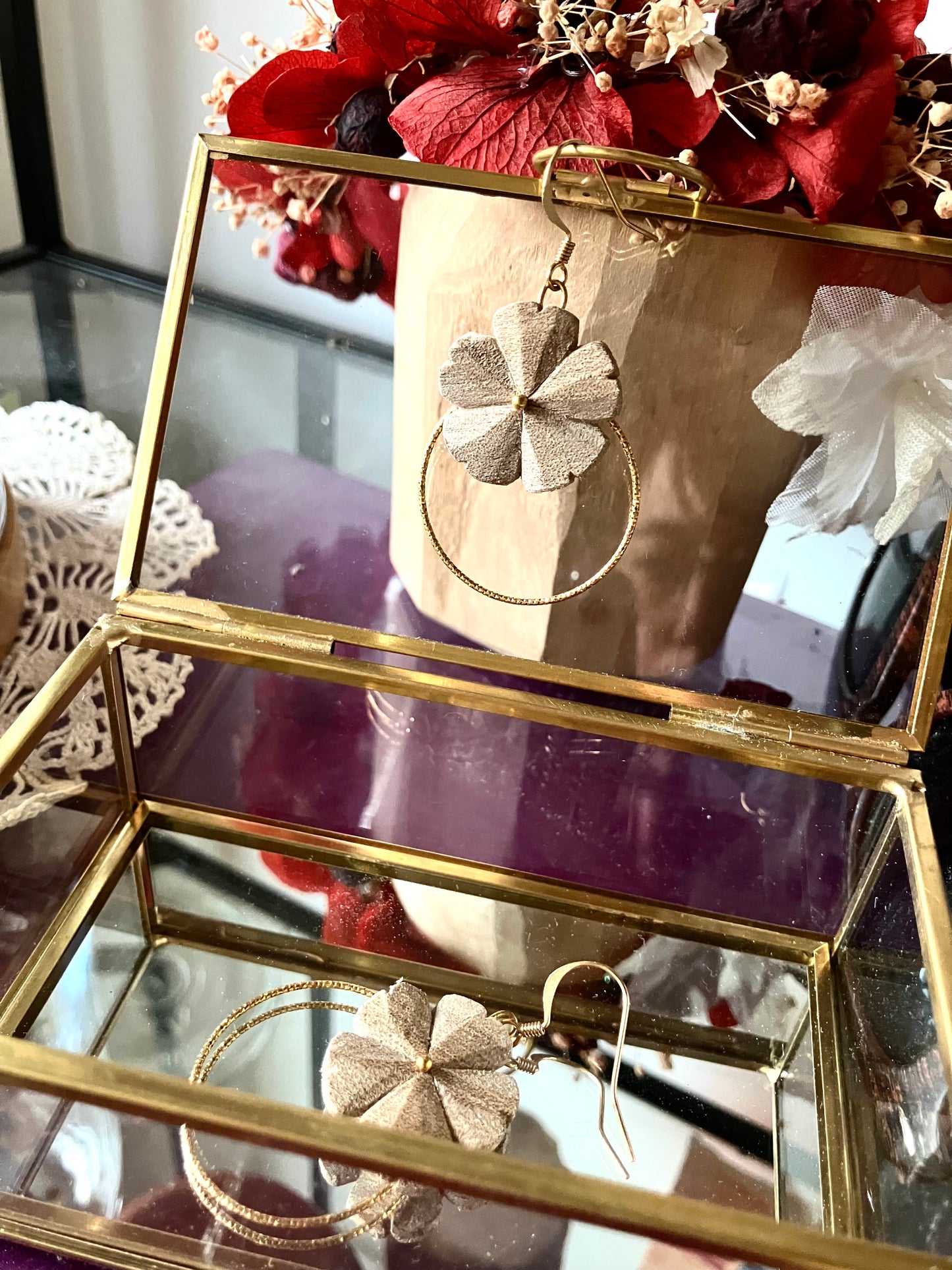 Boucles Honorine Noyer