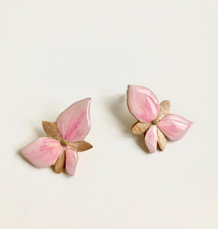 Boucles Pépita rose clair
