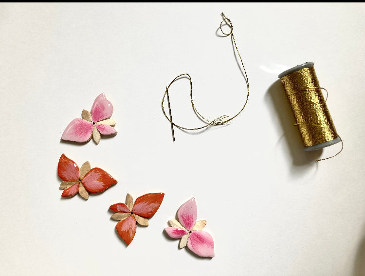 Boucles Pépita rose clair
