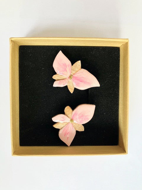 Boucles Pépita rose clair