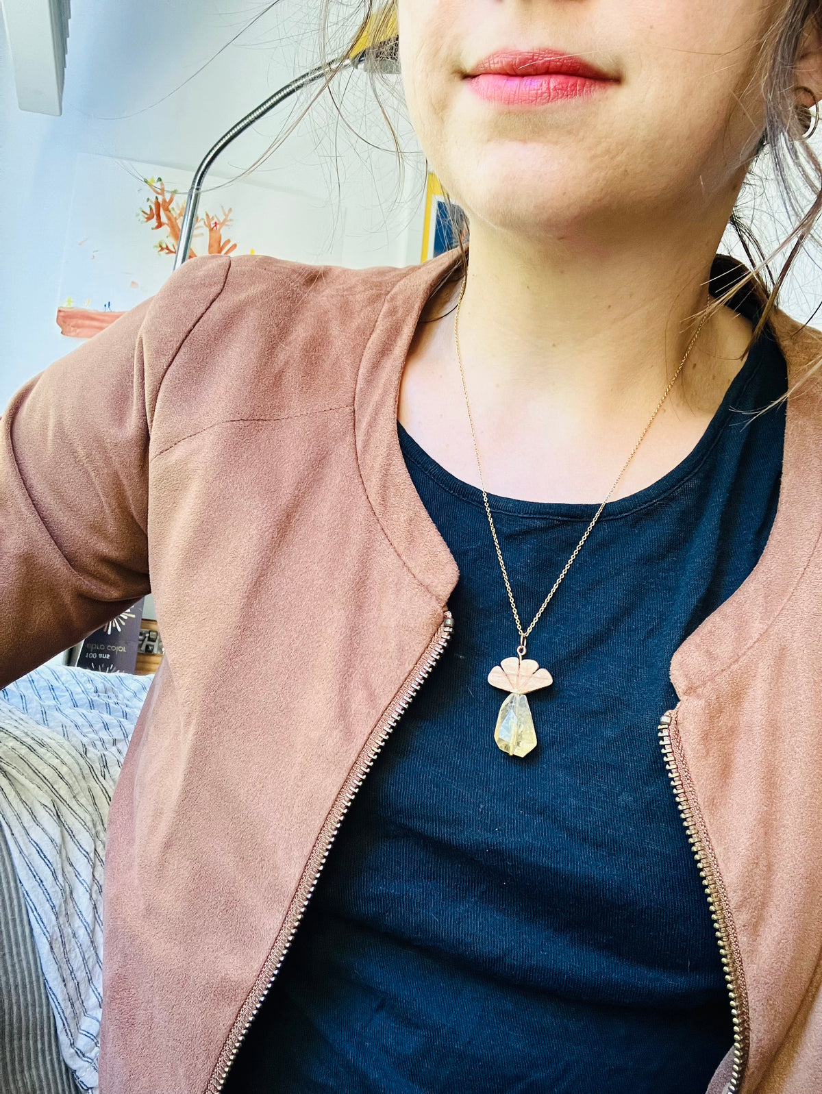 Collier Grigri Joli champignon