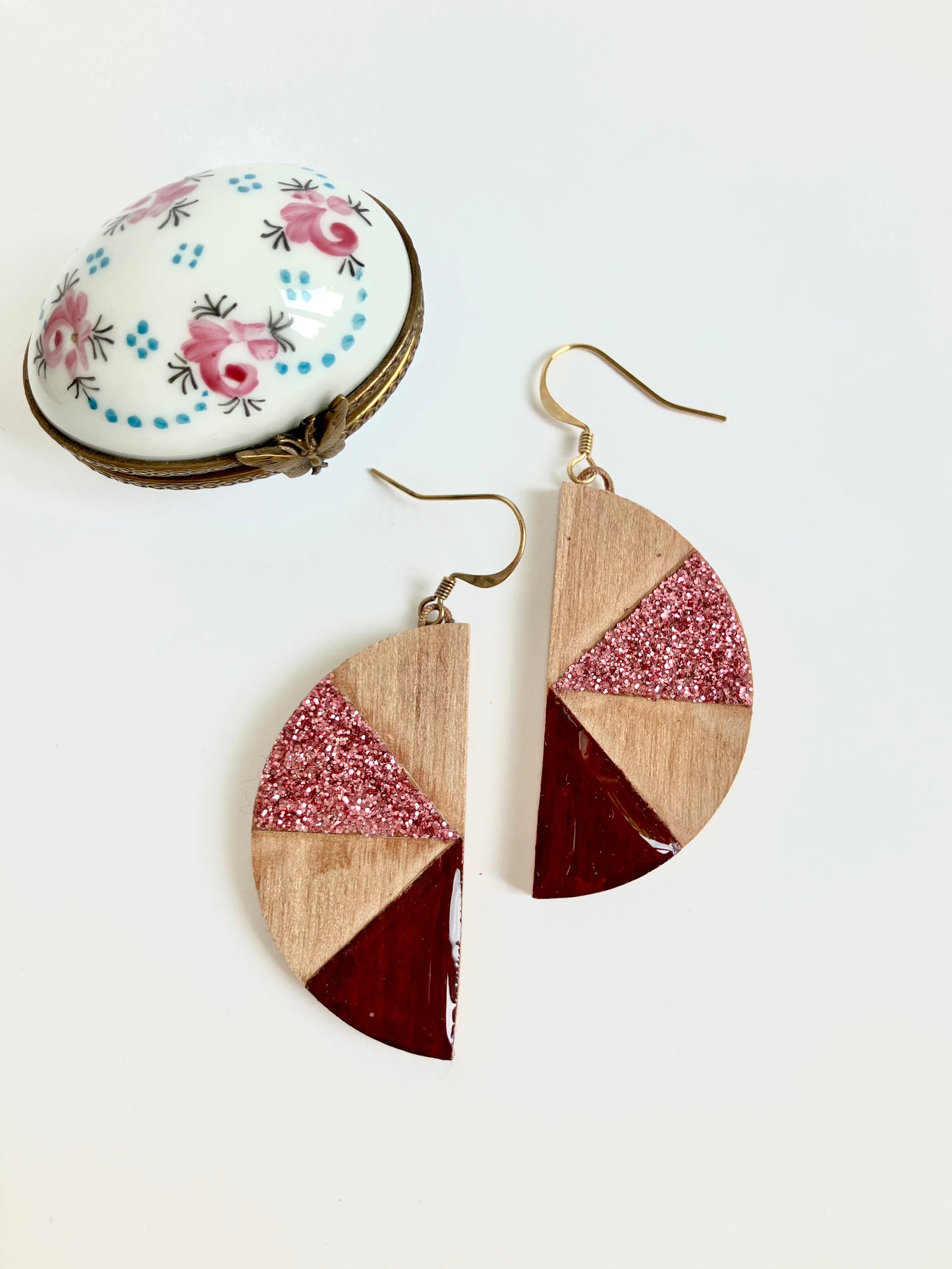 Boucles C1/2 Bordeaux_Rose
