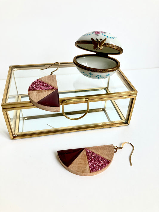 Boucles C1/2 Bordeaux_Rose