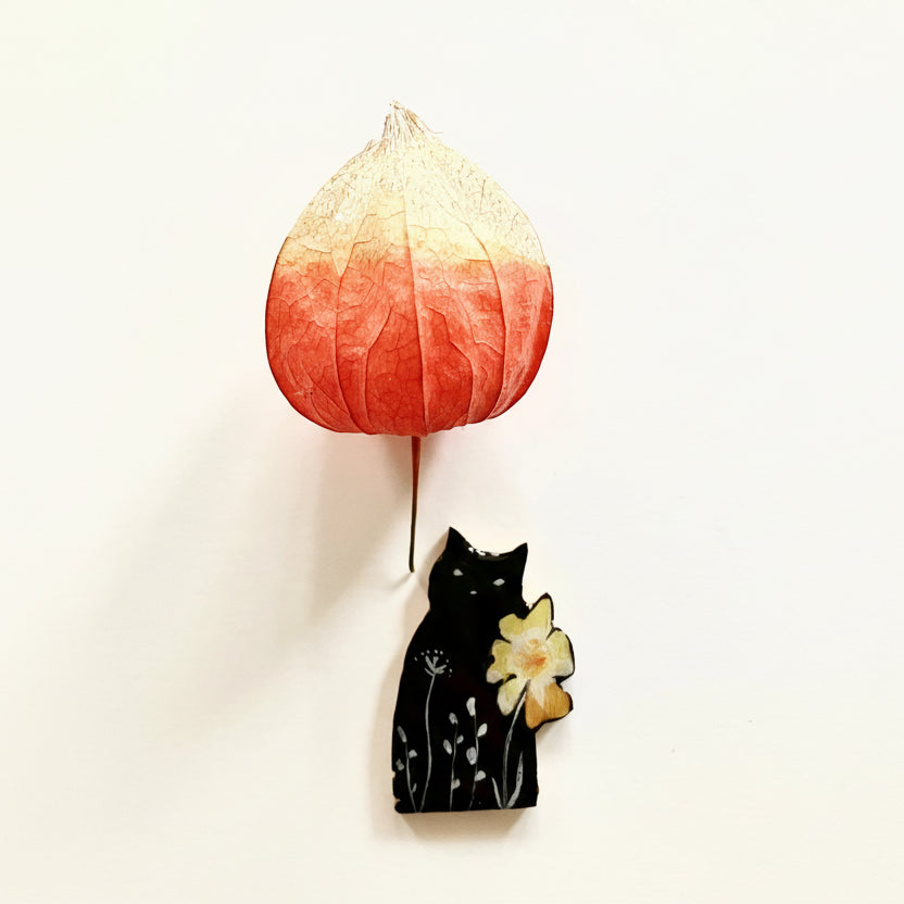 Broche bois local