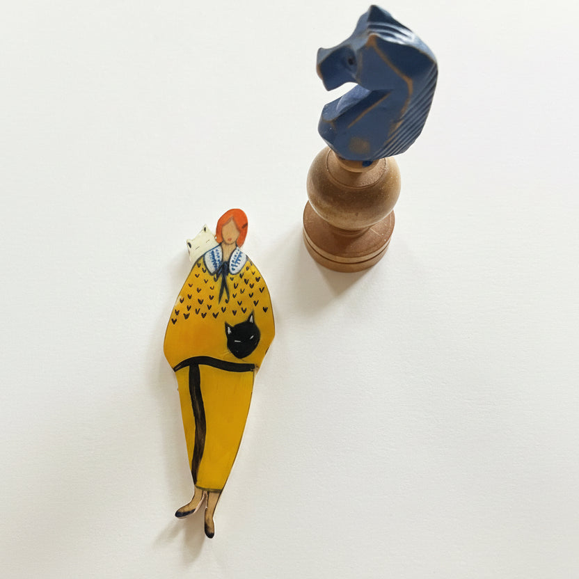 Broche bois local Lechantierclair 