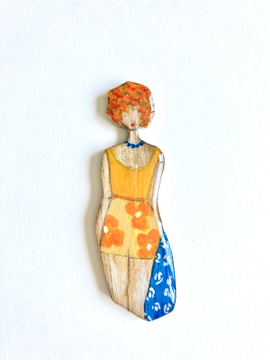 Baigneuse orange crèmée